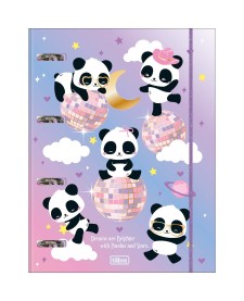 imagem principal do produto Caderno Argolado Cartonado Universitário com Elástico Lovely Friend 48 Folhas