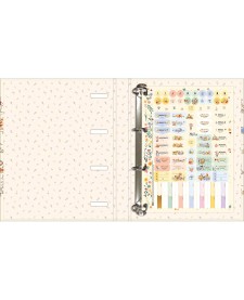 imagem de detalhe produto Caderno Argolado Cartonado Universitário com Elástico Pooh 48 folhas