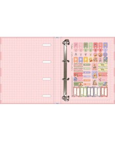 imagem de detalhe produto Caderno Argolado Cartonado Universitário com Elástico Pooh 48 folhas