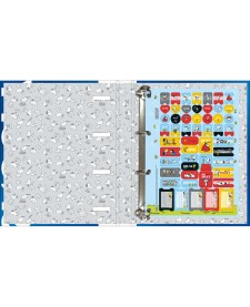 imagem de detalhe produto Caderno Argolado Cartonado Universitário com Elástico Snoopy 48 Folhas