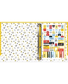 imagem de detalhe produto Caderno Argolado Cartonado Universitário com Elástico Snoopy 48 Folhas