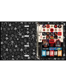 imagem de detalhe produto Caderno Argolado Cartonado Universitário com Elástico Stranger Things 48 folhas