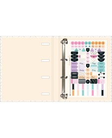 imagem de detalhe produto Caderno Argolado Cartonado Universitário com Elástico West Village 48 Folhas