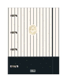 imagem principal do produto Caderno Argolado Cartonado Universitário com Elástico West Village 48 Folhas