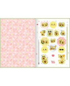 imagem de detalhe produto Caderno Brochura Capa Dura 1/4 Abacute 80 Folhas