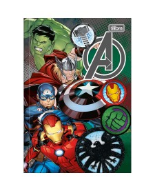 imagem principal do produto Caderno Brochura Capa Dura 1/4 Avengers 80 Folhas