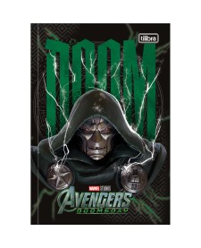 imagem principal do produto Caderno Brochura Capa Dura 1/4 Avengers Doomsday 80 Folhas