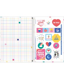 imagem de detalhe produto Caderno Brochura Capa Dura 1/4 Be Nice 80 Folhas