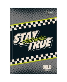 imagem principal do produto Caderno Brochura Capa Dura 1/4 Bold One Masculino 80 Folhas