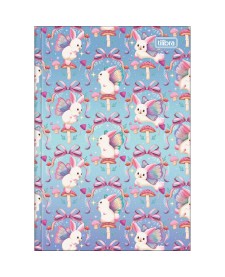 imagem principal do produto Caderno Brochura Capa Dura 1/4 Bunnyfly 80 Folhas