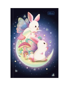 imagem principal do produto Caderno Brochura Capa Dura 1/4 Bunnyfly 80 Folhas