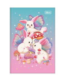 imagem principal do produto Caderno Brochura Capa Dura 1/4 Bunnyfly 80 Folhas