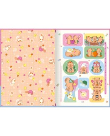 imagem de detalhe produto Caderno Brochura Capa Dura 1/4 Capyclub 80 folhas