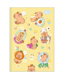 imagem principal do produto Caderno Brochura Capa Dura 1/4 Capyclub 80 folhas