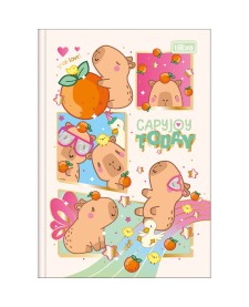 imagem principal do produto Caderno Brochura Capa Dura 1/4 Capyclub 80 folhas