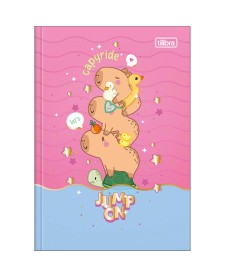 imagem principal do produto Caderno Brochura Capa Dura 1/4 Capyclub 80 folhas