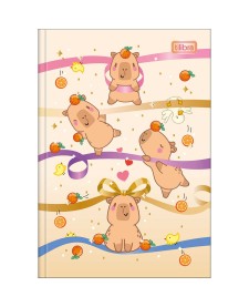 imagem principal do produto Caderno Brochura Capa Dura 1/4 Capyclub 80 folhas