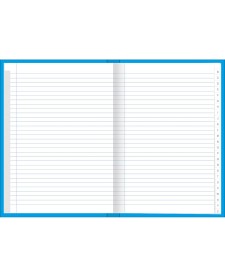 imagem de detalhe produto Caderno Brochura Capa Dura 1/4 com Índice D+ Azul 96 Folhas
