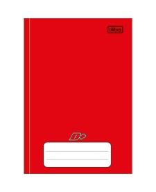imagem principal do produto Caderno Brochura Capa Dura 1/4 D+ Vermelho 48 Folhas