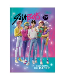 imagem principal do produto Caderno Brochura Capa Dura 1/4 Guerreiras do K-Pop 48 Folhas