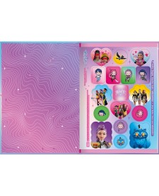 imagem de detalhe produto Caderno Brochura Capa Dura 1/4 Guerreiras do KPop 80 Folhas
