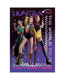 imagem principal do produto Caderno Brochura Capa Dura 1/4 Guerreiras do KPop 80 Folhas