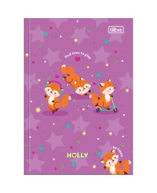 imagem principal do produto Caderno Brochura Capa Dura 1/4 Holly 80 Folhas