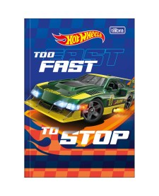 imagem principal do produto Caderno Brochura Capa Dura 1/4 Hot Wheels 48 Folhas