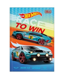 imagem principal do produto Caderno Brochura Capa Dura 1/4 Hot Wheels 80 Folhas