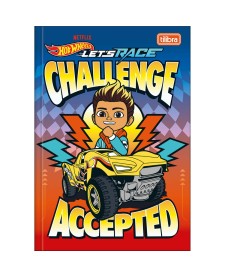 imagem principal do produto Caderno Brochura Capa Dura 1/4 Hot Wheels Let's Race 80 Folhas