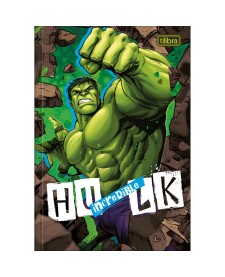 imagem principal do produto Caderno Brochura Capa Dura 1/4 Hulk 80 Folhas
