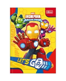 imagem principal do produto Caderno Brochura Capa Dura 1/4 Iron Man 80 Folhas