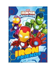 imagem principal do produto Caderno Brochura Capa Dura 1/4 Iron Man 80 Folhas