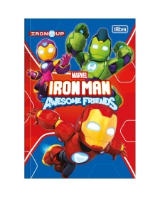 imagem principal do produto Caderno Brochura Capa Dura 1/4 Iron Man 80 Folhas