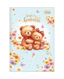 imagem principal do produto Caderno Brochura Capa Dura 1/4 Love Bears 80 Folhas