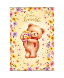 imagem principal do produto Caderno Brochura Capa Dura 1/4 Love Bears 80 Folhas