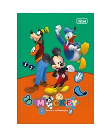 imagem principal do produto Caderno Brochura Capa Dura 1/4 Mickey 48 Folhas
