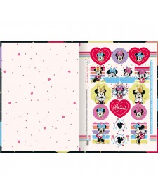 Caderno cartografia e desenho capa dura 48 folhas Disney Minnie