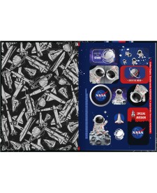 imagem de detalhe produto Caderno Brochura Capa Dura 1/4 Nasa 80 Folhas