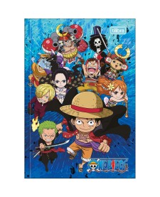 imagem principal do produto Caderno Brochura Capa Dura 1/4 One Piece 48 Folhas