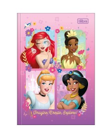 imagem principal do produto Caderno Brochura Capa Dura 1/4 Princesas 48 Folhas