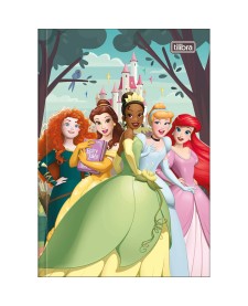 imagem principal do produto Caderno Brochura Capa Dura 1/4 Princesas 48 Folhas
