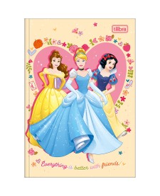 imagem principal do produto Caderno Brochura Capa Dura 1/4 Princesas 80 Folhas