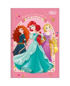 imagem principal do produto Caderno Brochura Capa Dura 1/4 Princesas 80 Folhas
