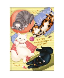 imagem principal do produto Caderno Brochura Capa Dura 1/4 Purrfect Cats 80 Folhas