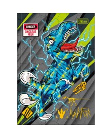 imagem principal do produto Caderno Brochura Capa Dura 1/4 Raptor 48 Folhas