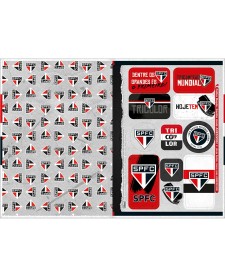imagem de detalhe produto Caderno Brochura Capa Dura 1/4 São Paulo 80 Folhas