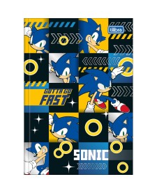 imagem principal do produto Caderno Brochura Capa Dura 1/4 Sonic 48 Folhas