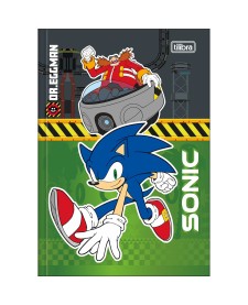 imagem principal do produto Caderno Brochura Capa Dura 1/4 Sonic 80 Folhas