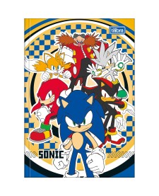 imagem principal do produto Caderno Brochura Capa Dura 1/4 Sonic 80 Folhas